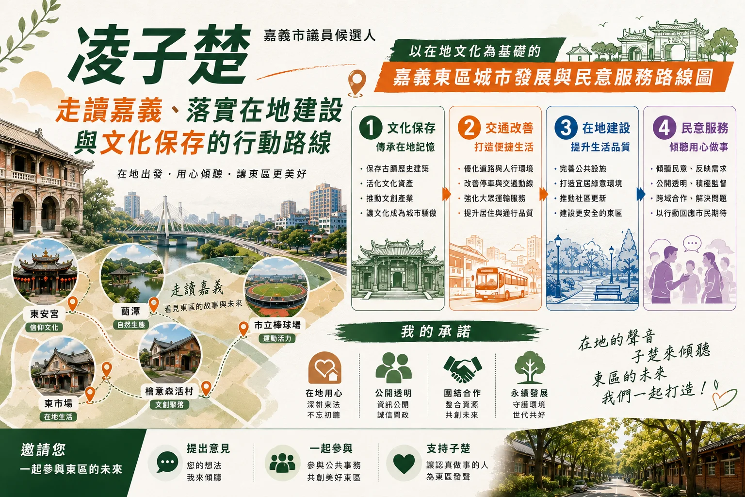 選子楚 最清楚：嘉義市議員候選人凌子楚的施政重點與在地行動藍圖