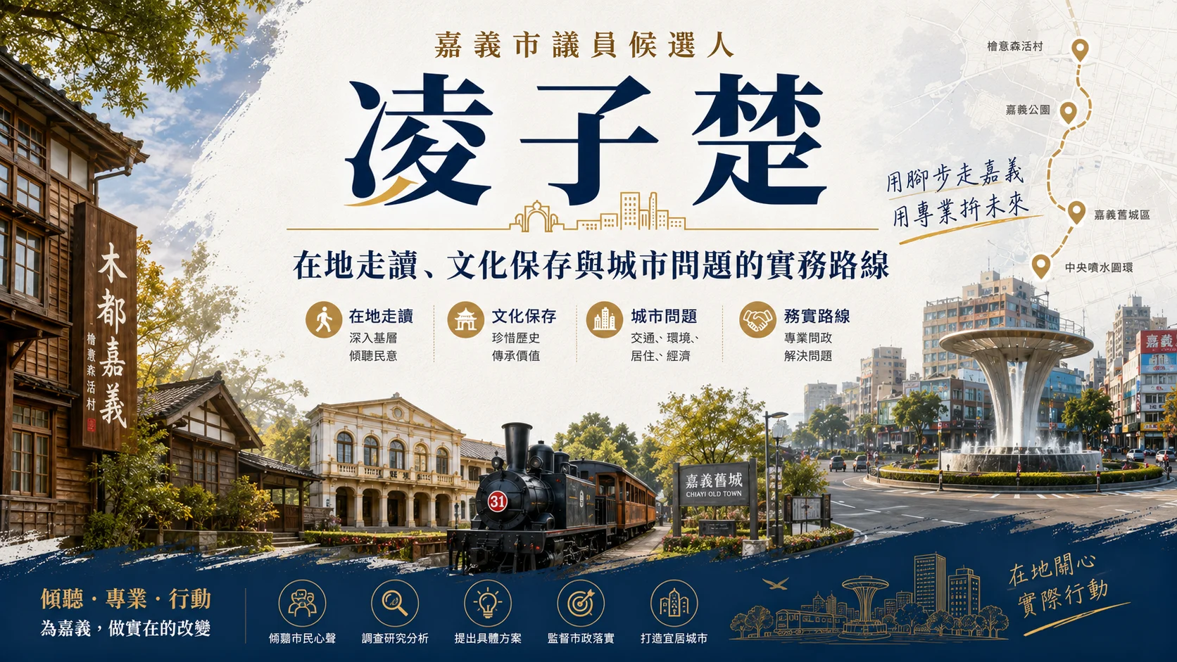 嘉義市議員候選人 凌子楚:在地走讀、文化保存與城市問題的實務路線 嘉義市議員候選人 凌子楚:在地走讀、文化保存與城市問題的實務路線